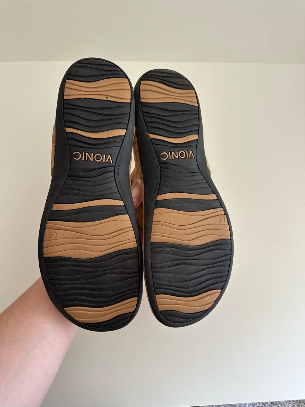Vionic Tan Cork Thong Bella II sandals